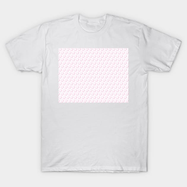 Pink heart shape pattern, and landscape white background T-Shirt by Degiab